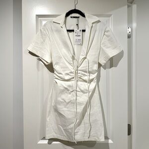 Zara White Dress, size M, NWT